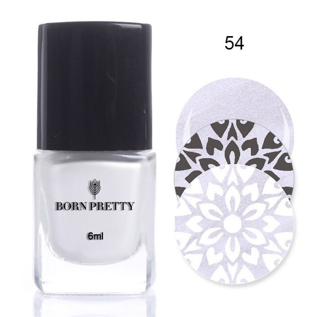 Geboren Pretty 1 Fles Goud Zilver Nail Stempelen Nagellak Nail Art Stempelen Polish Afdrukken Vernis