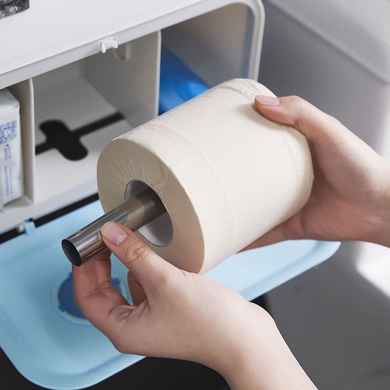 GURET multifonction porte-papier hygiénique étanche boîte à mouchoirs toilette mural boîte de rangement salle de bain accessoires ensembles