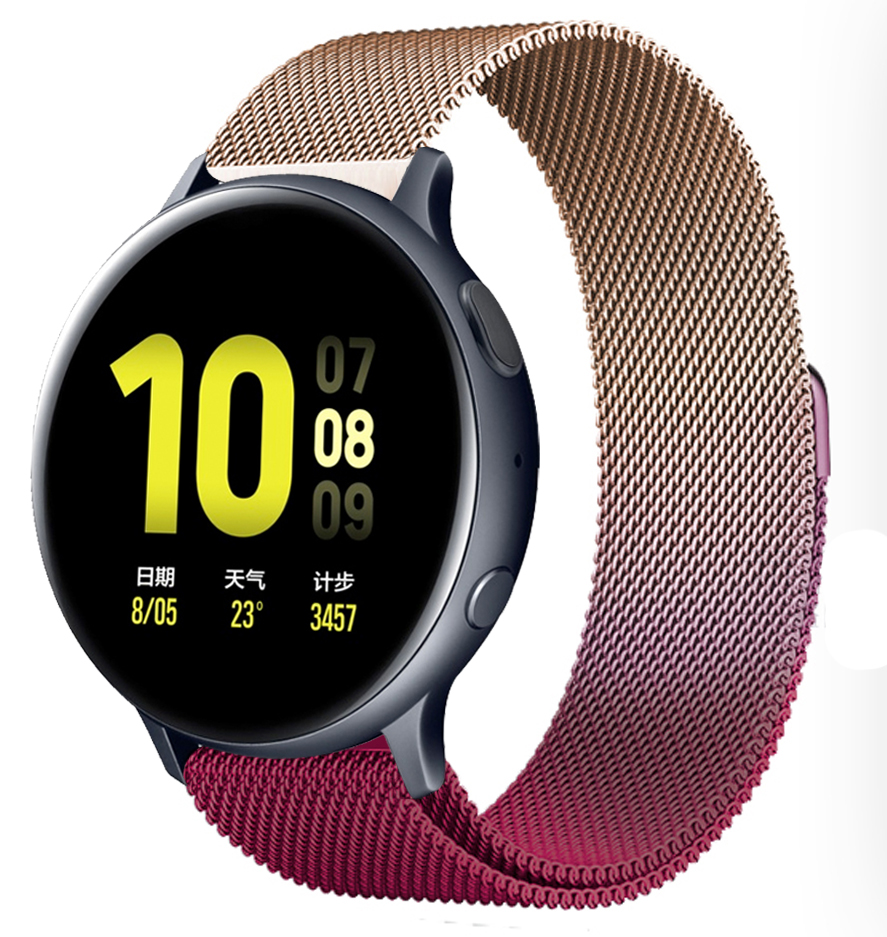 Correa de bucle milanés para garmin vivoactive 5 Denver sw360 DW reemplazo 20mm 22mm pulsera correa de reloj Amazfit MOTO Universal: Ejército Azul / 13 mm