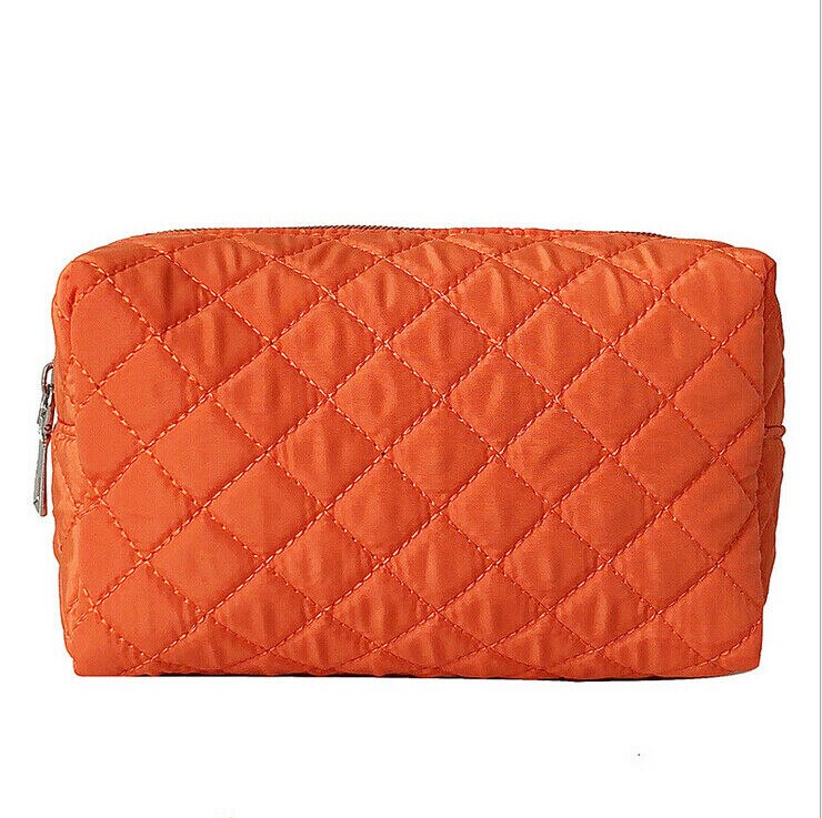 nouvelles femmes grand sac de maquillage cosmétique étui Portable toilette stockage poignée organisateur voyage Kit: Orange