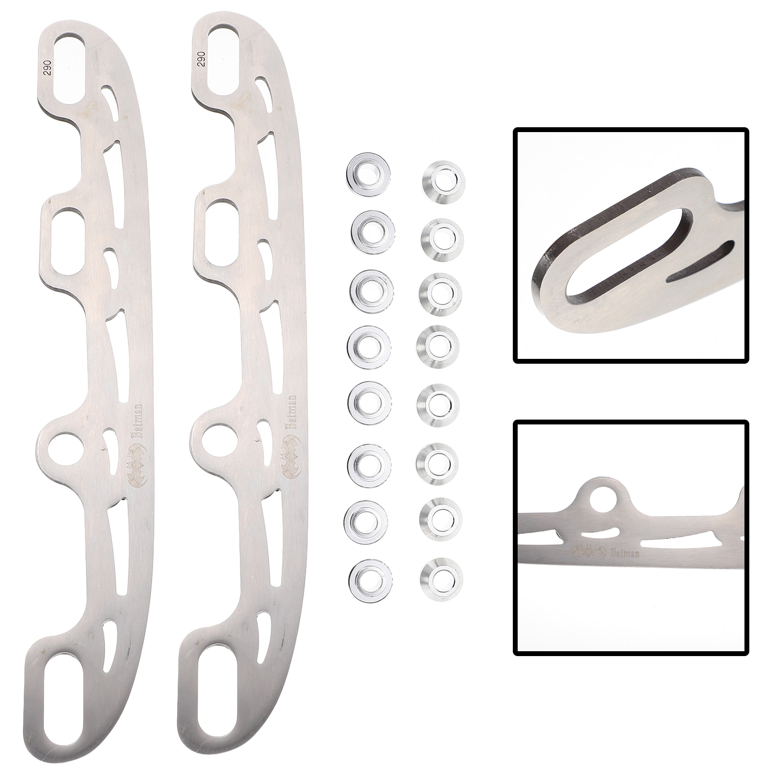 1 Set Stainless Steel Skating Shoe Blades Skating Blades Durable Skating Blades: Silver 229X4.5CM