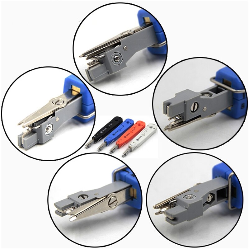 KRONE LSA-Plus Punch Down Tool Kit with Sensor for Telecom Phone Wire RJ11 Ethernet LAN Network Cat5 RJ45 Cable Portable ELINK
