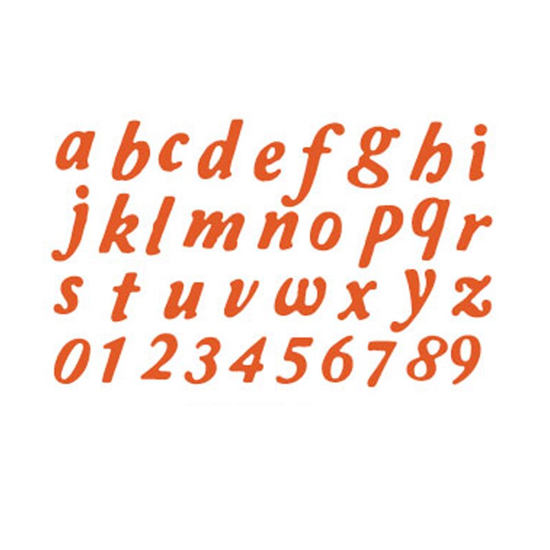 A-Z Uppercase Alphabet Cutting Dies Lowercase Letters Numbers Metal Dies DIY Emboss Stencil Scrapbooking Dies For Card Making: H6191