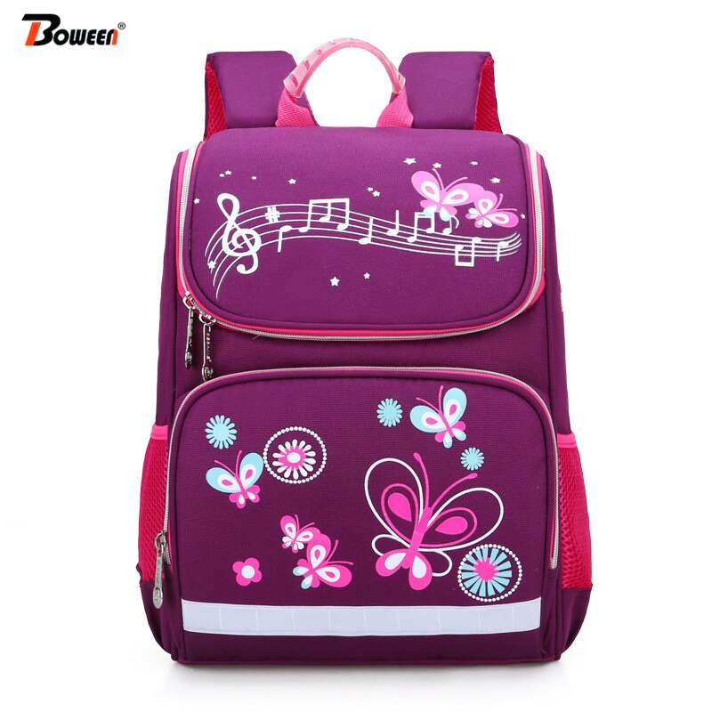 1-5 Grade enfants sacs d'école enfants sac à dos école pour garçons filles école sac à dos enfant étanche grand papillon sac à dos enfants