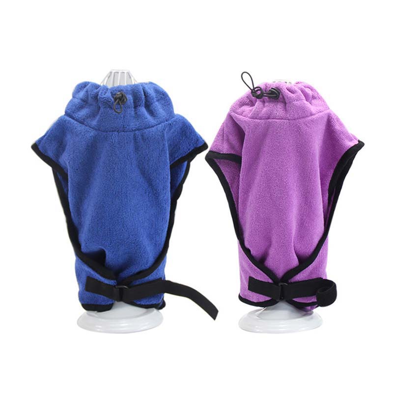 Albornoz para perros, ropa cálida para gatos, toalla de secado rápido superabsorbente para perros pequeños grandes, Azul Púrpura Toalla de baño, suministros para mascotas, XS-XL