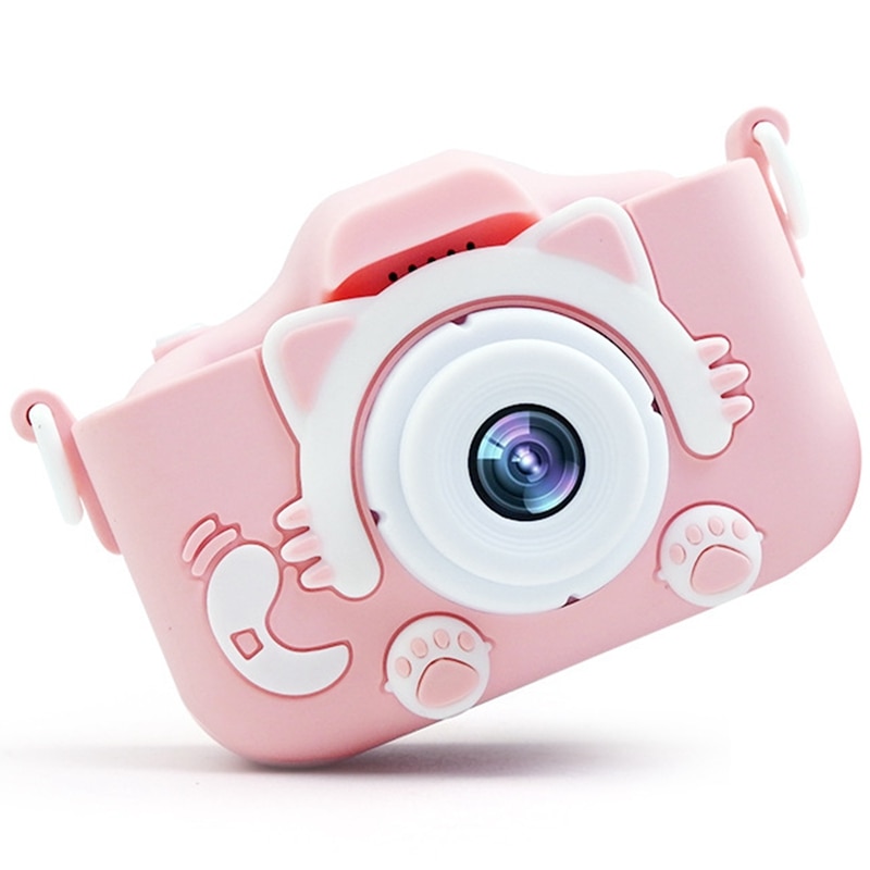 Børns kamera 12.0mp 1080p 2.0 tommer skærm børne video med 32gb tf kort kamera anti-fald børns selvudløser legetøjskamera
