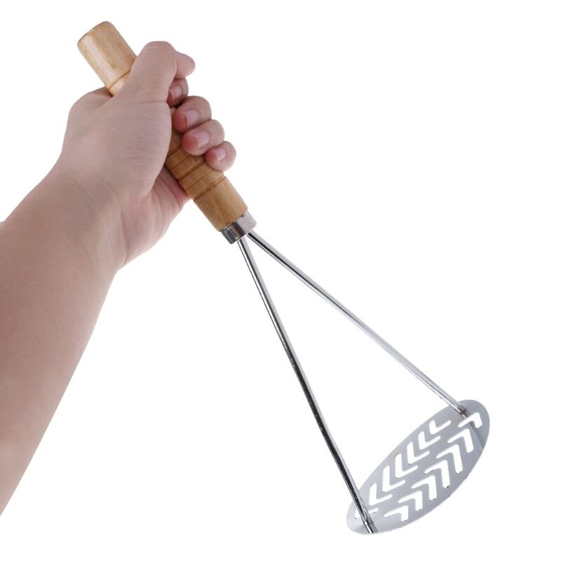 Stainless Steel Mesh Shape Potatoes Masher Mash Tool Kitchen Supply H37F
