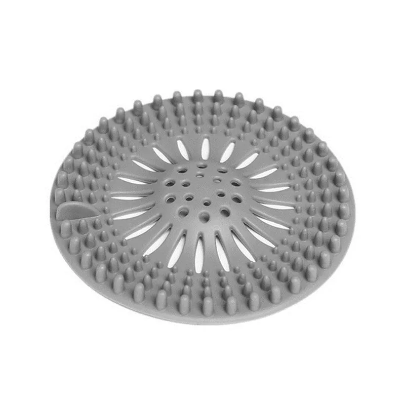 2 Stück runder Silikon-Abfluss-Haarfänger, Küchenspüle-Sieb, Badezimmer, Dusche, Bad, Stopper, Abflussabdeckung, Haarfalle für die Küche: Rot