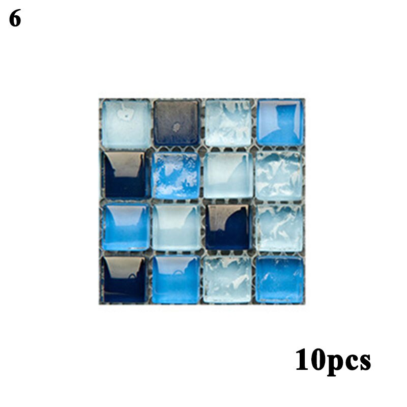 Magic Gel Tiles Self Stick Mosaic Tile for Kitchen and Bathroom Backsplash Brick Crystal Wallpaper - 1 Sheet: 6