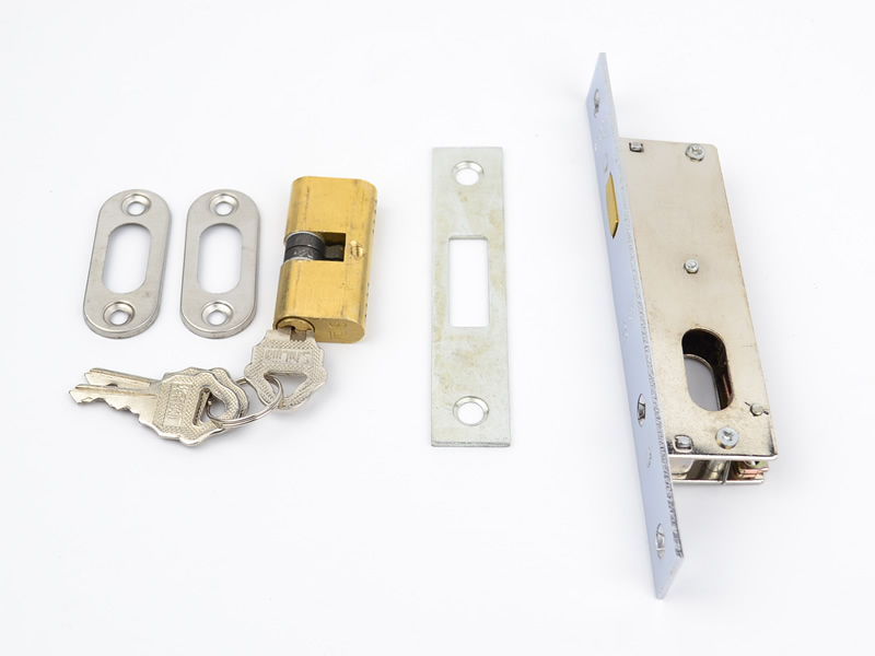 Iron gate/Sliding door hook lock, Copper hook, for Plastic steel door,Copper lock cylinder, More strong