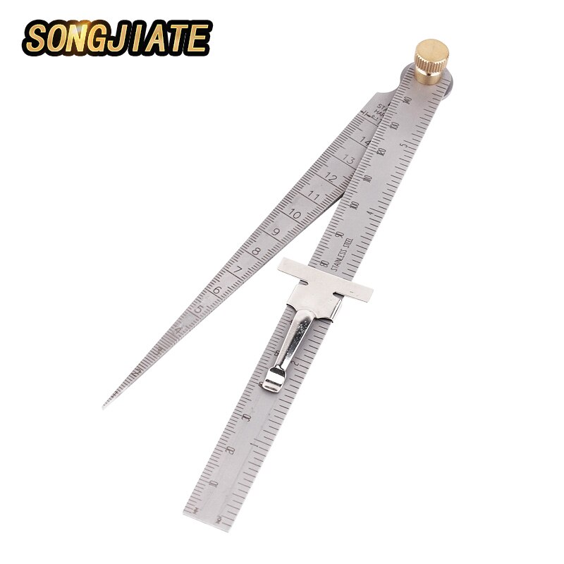 SONGJIATE stainless steel gap ruler straight steel ruler tapered ruler aperture gauge