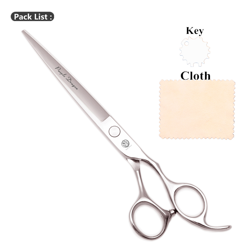 Pet Scissors 7.5" Purple Dragon 1106# Japan Stainless Animal Thinning Shears Groomer Scissors Dog Grooming Scissors: 1006 Yin-C 7.5N