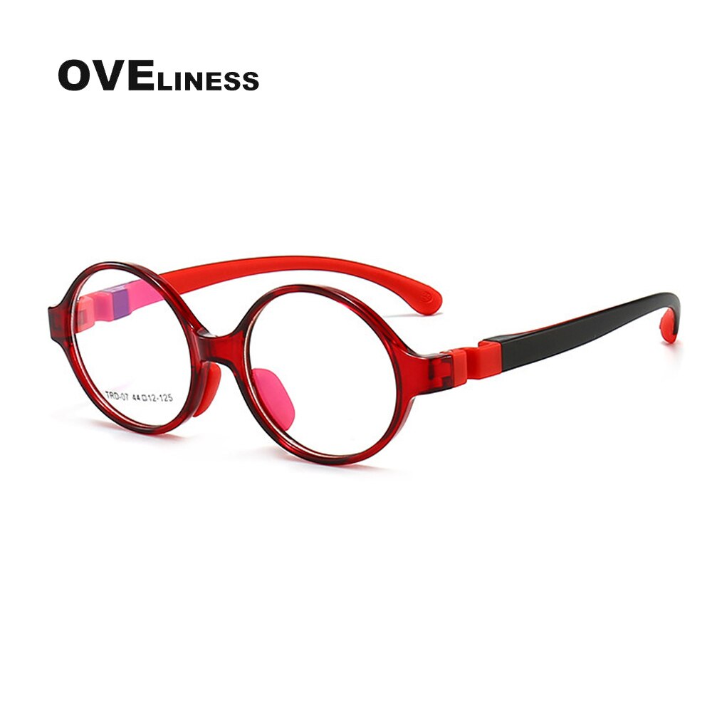 Optical Children Glasses Frame boy girl TR90 Silicone Flexible Protective Myopia Prescription Kids Glasses Eyeglasses eyewear: red