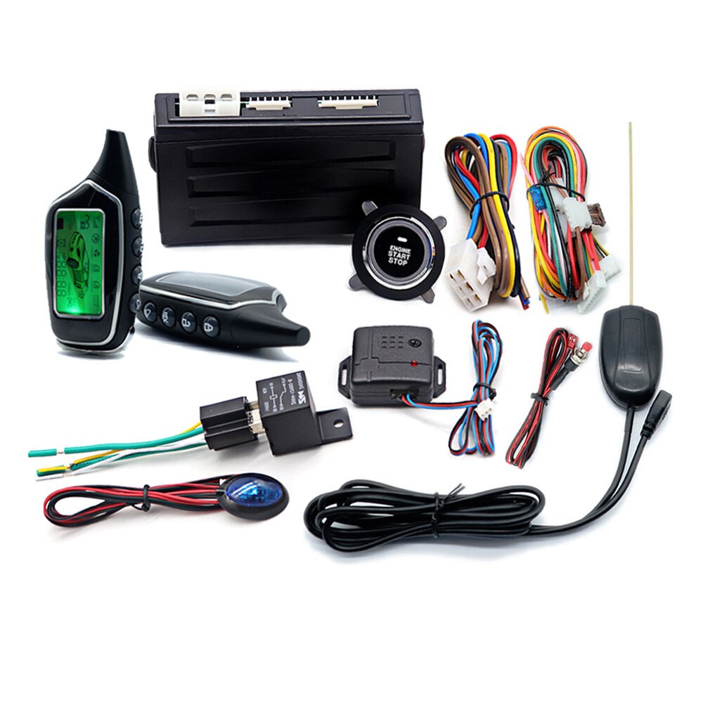 Car Alarm System Engine Ignition Start Stop Button Push Start System Remote Start Phone APP Control Car Kit Central Locking Car