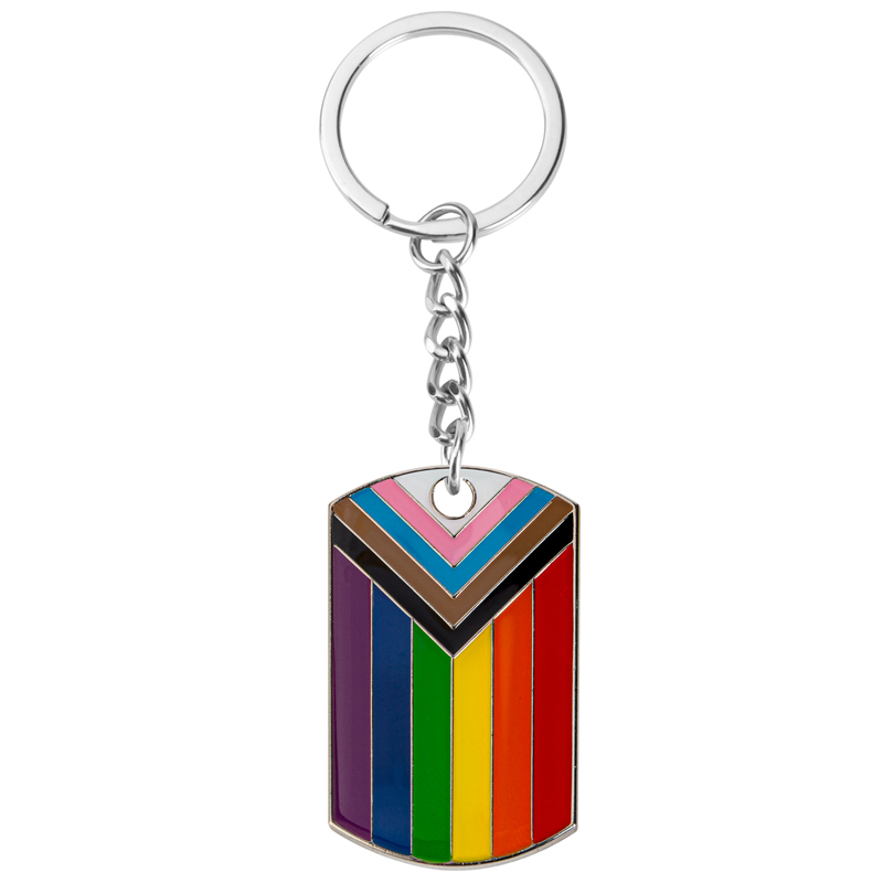 Mlm pride nyckelring nyckelring: Vit
