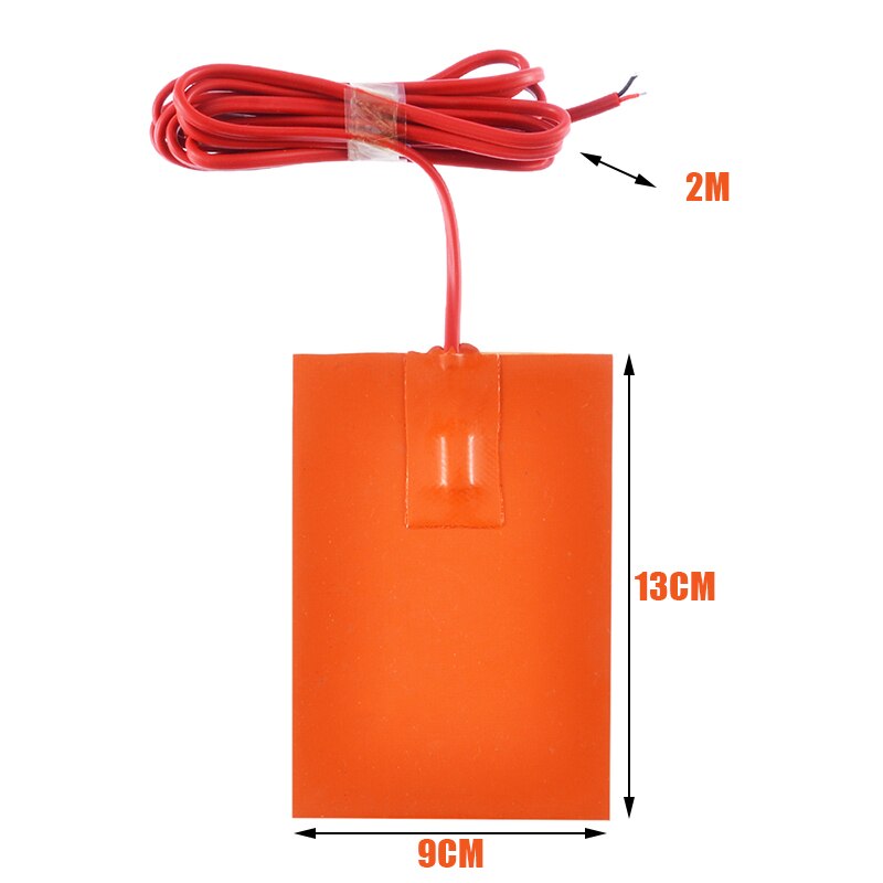 1pc siliconen verwarmingsmatten 24v 250w motorblok hydraulische tank oliepan verwarmingsplaten huishoudelijke gereedschappen accessoires 9*13cm