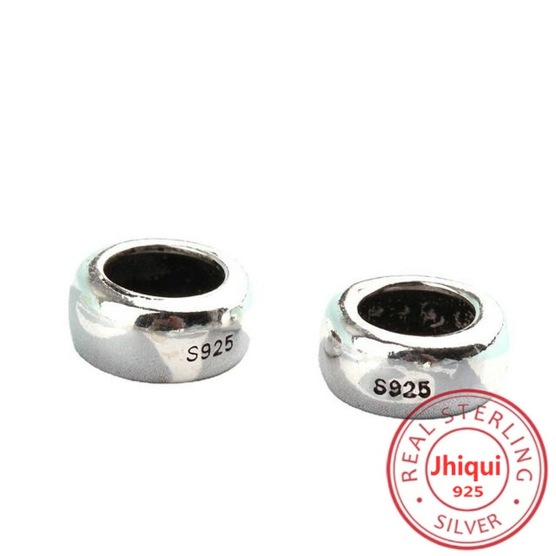 3.7*7.9MM 925 sterlina d'argento distanziatore Perline retrò S925 Branelli Allentati per tariffa il Braccialetto DIY Monili Che Trovano