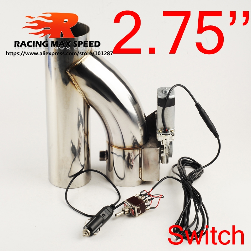 Valve d'échappement électrique 2"/2,25"/2,5"/2,75" avec interrupteur, système Cut-out en acier inoxydable: 70