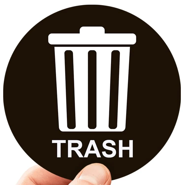 Garbage Bin Stickers, Waterproof Recycling Bin, Independent Garbage Bin, Car Garbage Bin, Kitchen Accessories: black