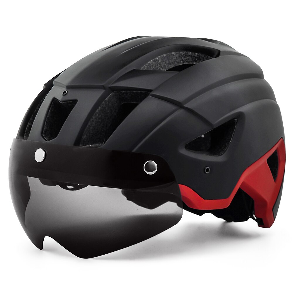 Mtb Helm Fietsen Mannen Vrouwen Rijden Met Achterlicht En Zonneklep Goggles Xc Weg Mountainbike Helmen Met Lens casco Ciclismo