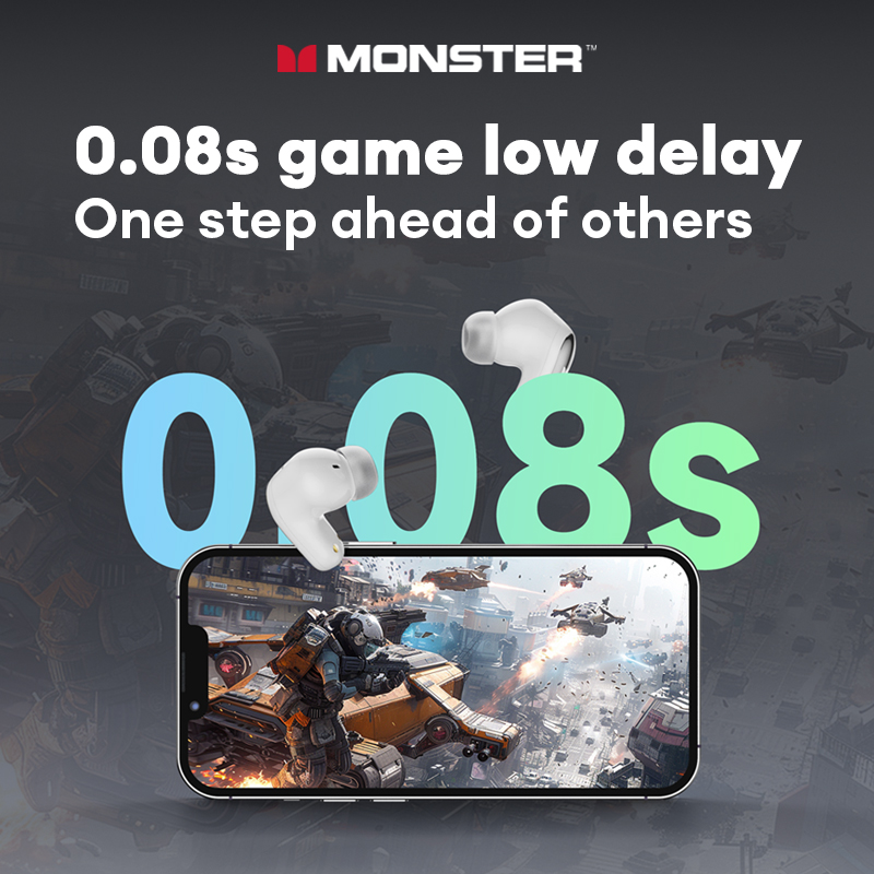 Monster MQT52 Draadloze Bluetooth 5.4 Koptelefoon Lange batterijduur Gaming-hoofdtelefoon Dual Mode HIFI Stereogeluid Headset met microfoon