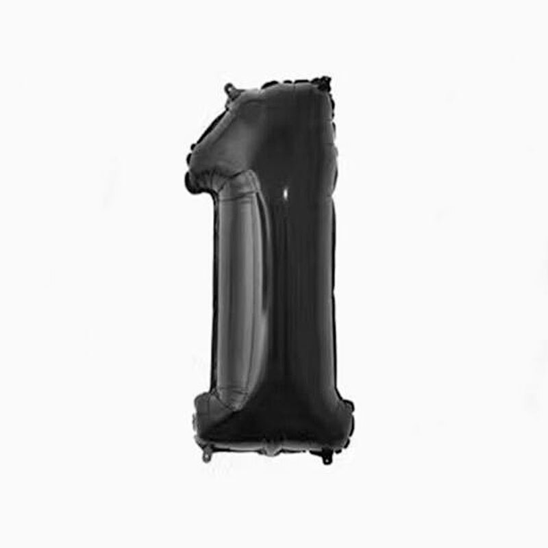 1Pc 40inch Black Number Balloon Digit Aluminum Foil Balloons Birthday Party Decorations Wedding Celebration Supplies