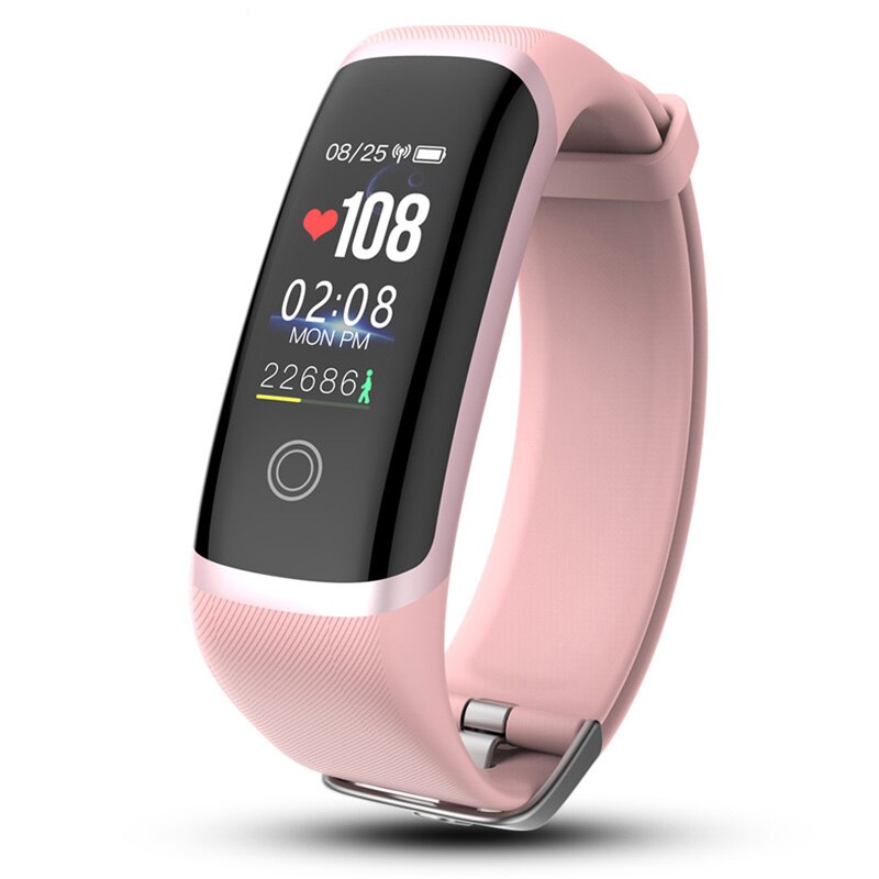 Lerbyee Fitness Tracker M4 Waterproof Blood Pressure Smart Bracelet Bluetooth Call Reminder Smart Watch Sport for iOS Android: M4pink