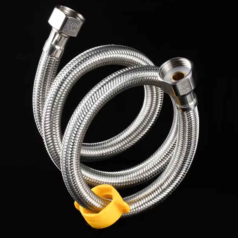 Manguera trenzada de entrada de grifo de agua de acero inoxidable 1/2, tubo de conexión Flexible para cocina, baño, inodoro, riego de jardín, 304 pulgadas