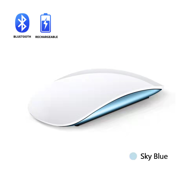 Bluetooth 4.0 Arc Touch Mouse Magic 3 typ C akumulator bezprzewodowy Mause kolorowe zielone różowe ultra-cienkie myszy do laptopa Macbook: Sky Blue