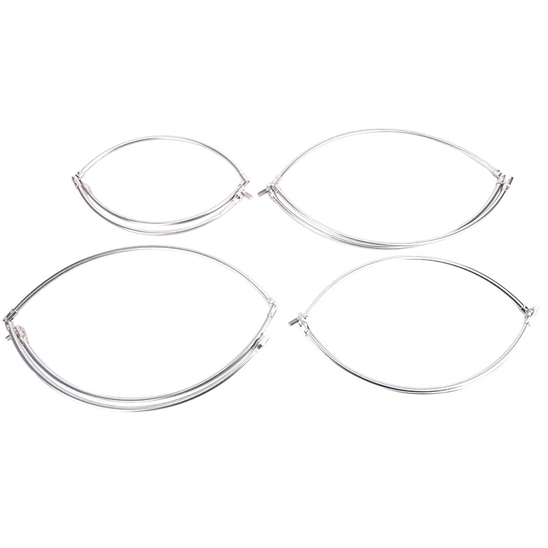 Cabeza de red de pesca de acero inoxidable, accesorio de aparejos de red plegable, redonda, 35/40/45/50cm