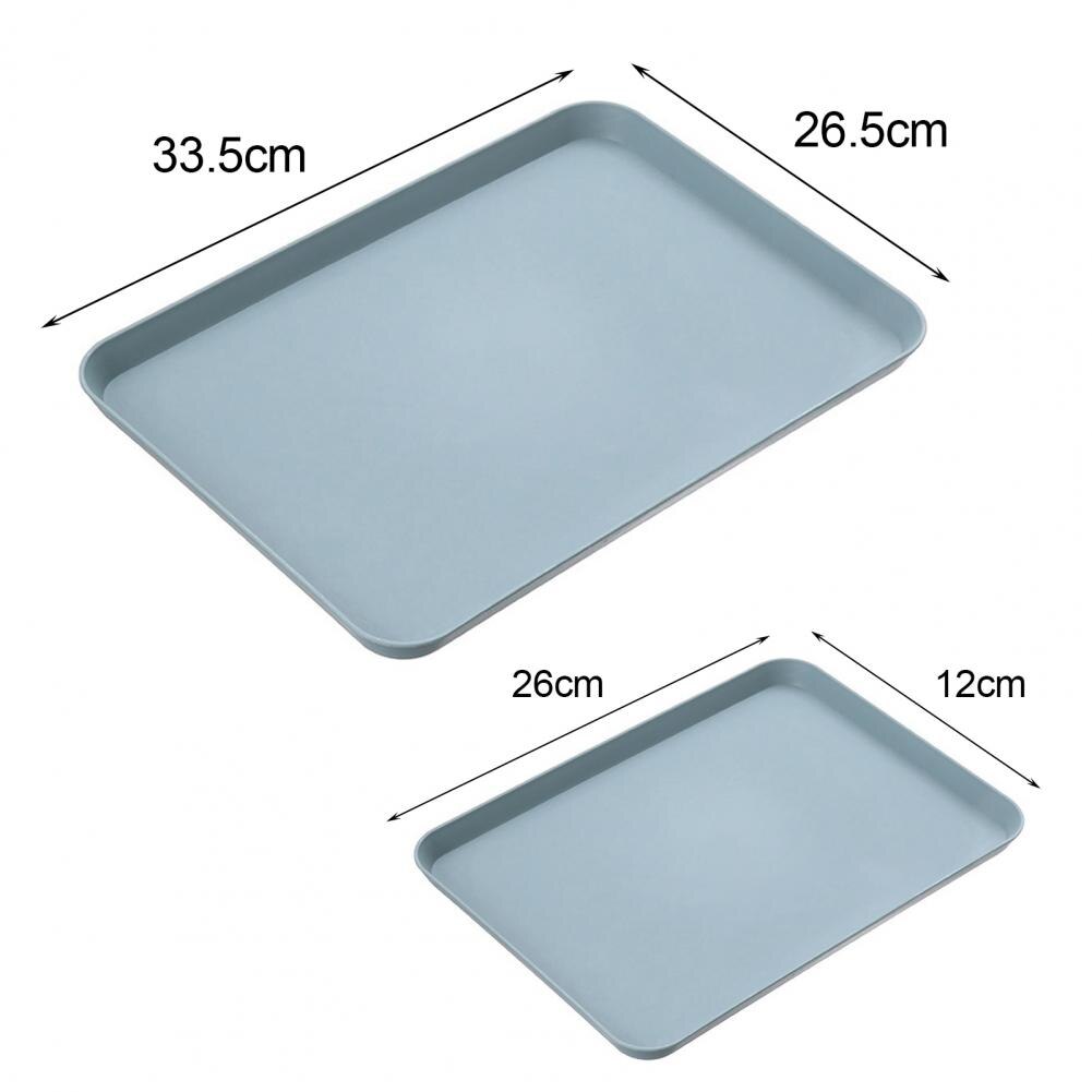 Plato de fruta portátil, bandeja de exhibición de postre, conveniente, saludable, de plástico, forma rectangular, para el hogar