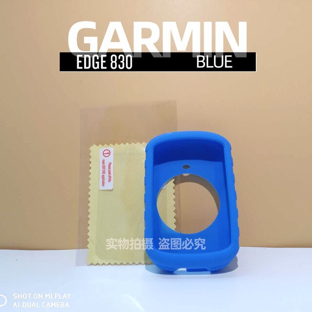Garmin – etui de Protection 530 Silicone EDGE 830, Film de Protection pour écran d'ordinateur de vélo GPS 820: 830 Blue
