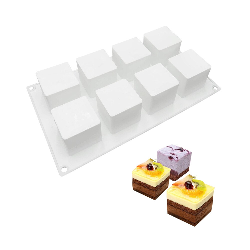 5*5*5cm 3d terning form silikone kage form gør-det-selv firkantet bagning kage form kage form