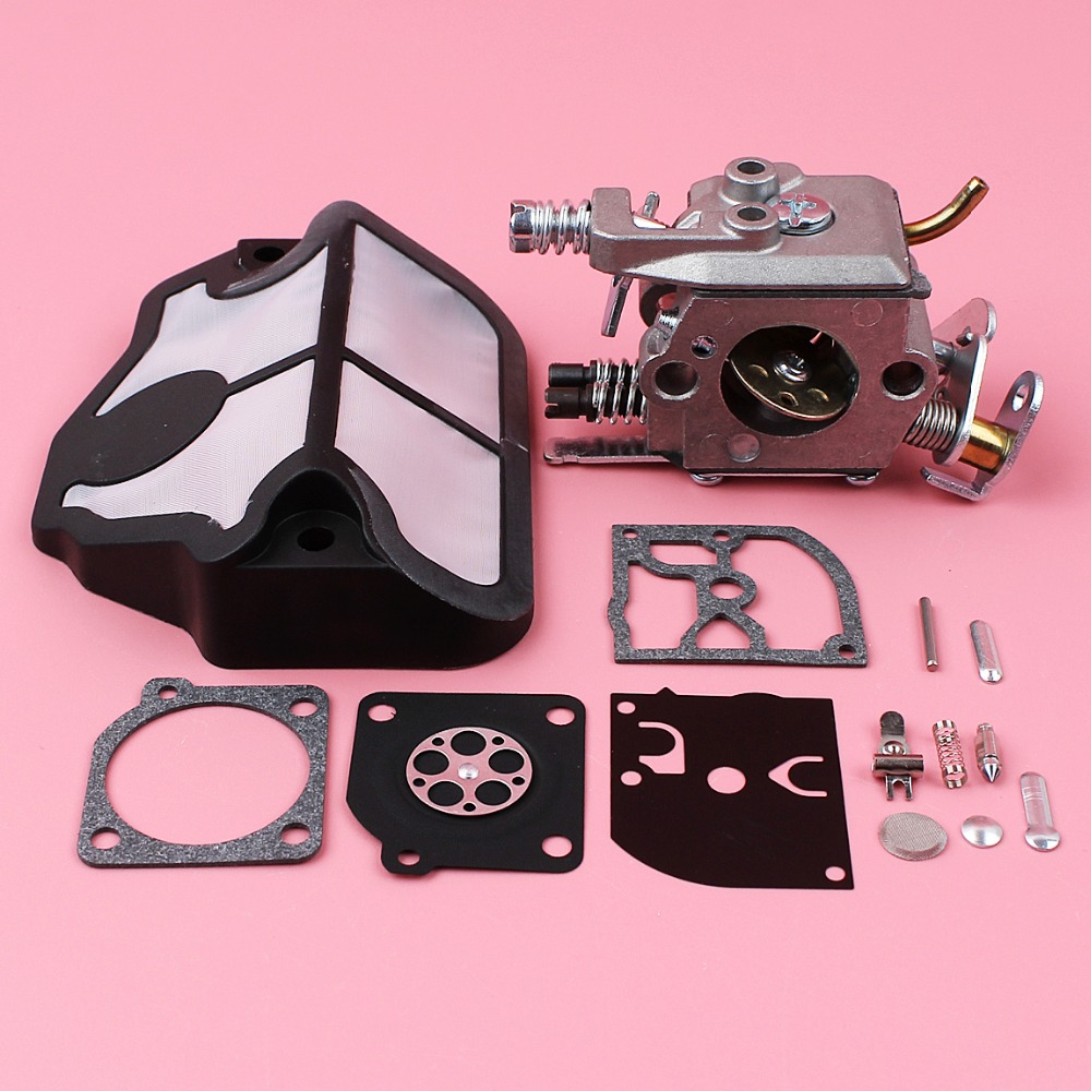 Förgasare luftfilter kolhydrat ombyggnad reparationssats för husqvarna 36 41 136 137 141 142 motorsåg reservdel zama  c1q-w29e