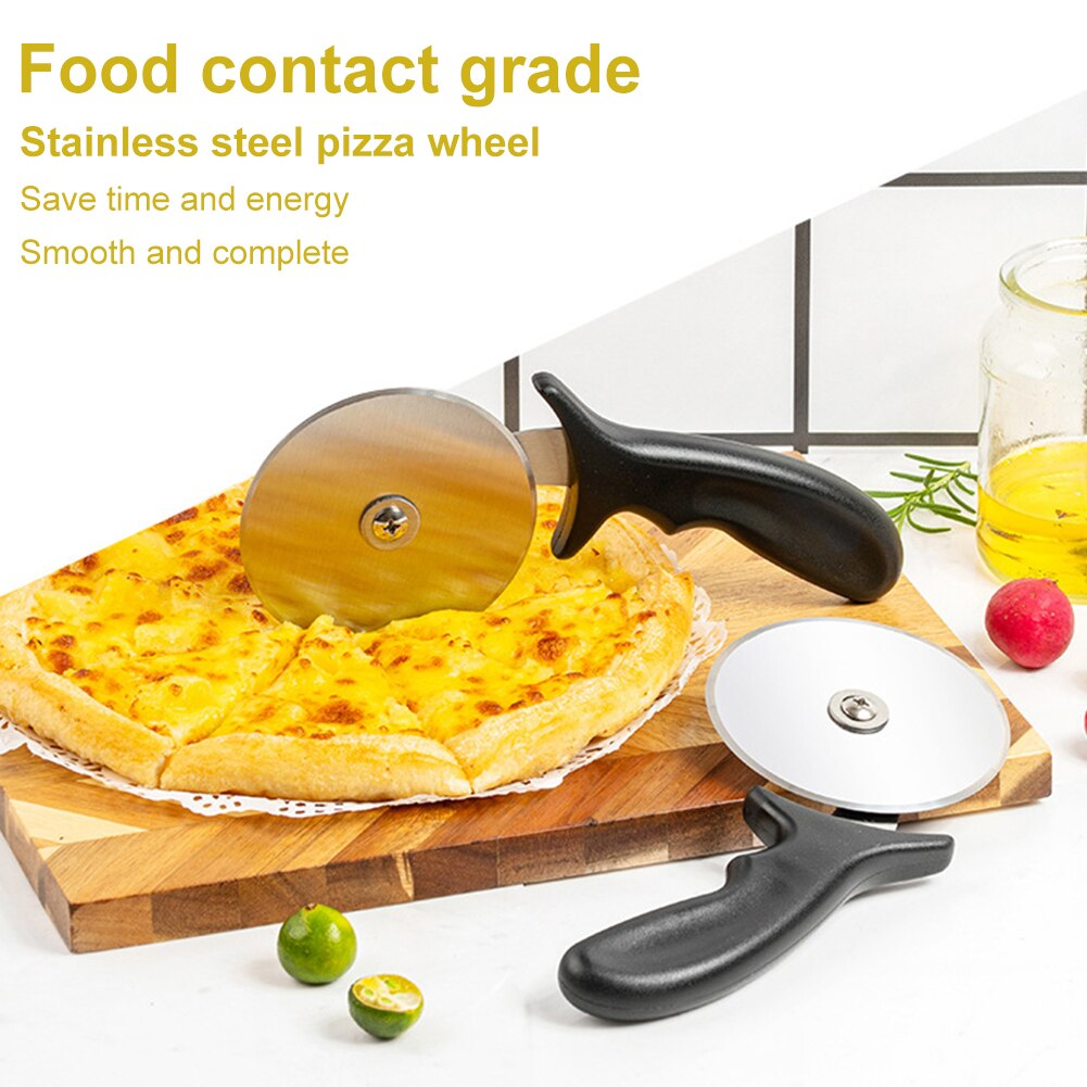 4 Inch Stainless Steel Pizza Cutter Wheel Sharp Pizza Slicer With Frosted Handle Comfortable To Grip For Kitchens Benchmark