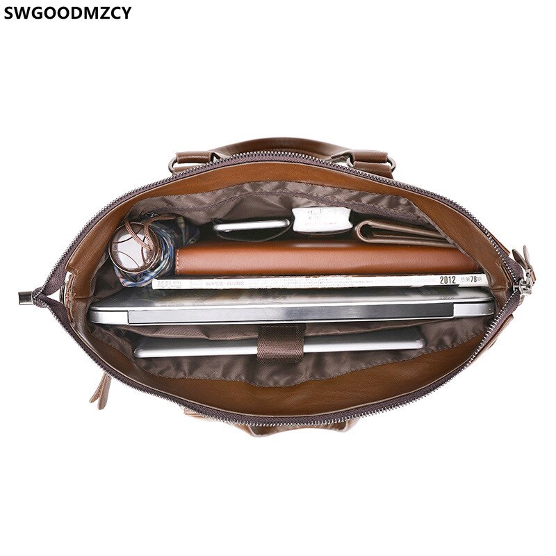 Schoudertassen Voor Mannen Aktetas Mannen Handtas Lederen Aktetassen Crossbody Tassen Voor Mannen Portafolio Computer Tas Сумка Мужкая Плеч