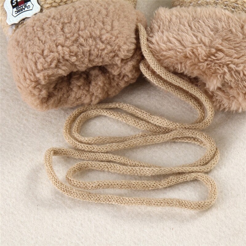 Nouveauté hiver bébé garçons filles gants tricotés corde chaude doigt complet mitaines gants pour enfants en bas âge enfants
