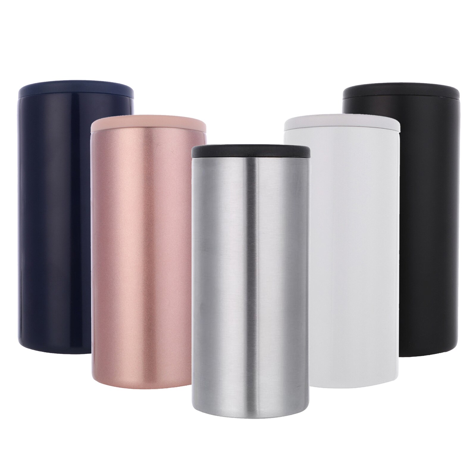 Travel Double Wall 304 Stainless Steel Insulated Drink Cooler Beverage Cans Cooler Can Mini Refrigerator Cooling Cup