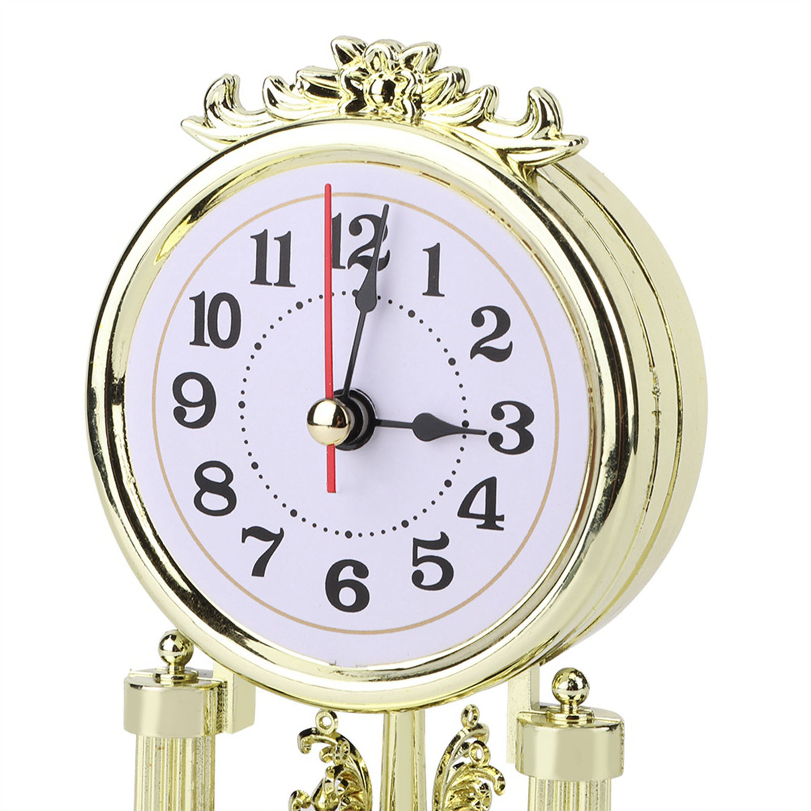 Table Clock European Retro Style Antique Silent Desktop Clock Home Decor for Living Room Office Hotel