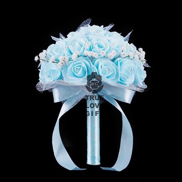 Ramos de diamantes de imitación de flores de espuma rosa, accesorios de boda de cinta de Margarita pequeña hechos a mano romántica, 9 colores: Dorado