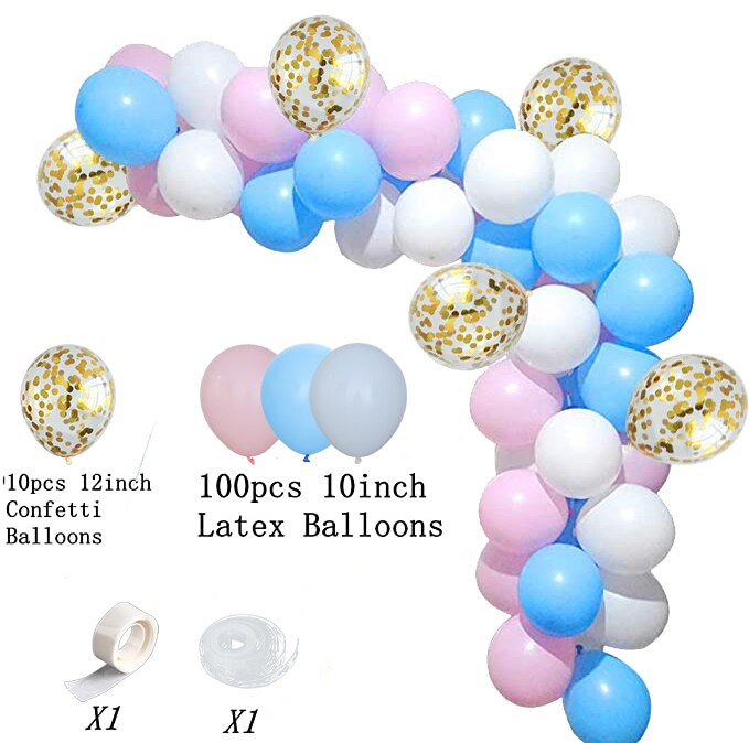 Royal Blue Garland Arch Balloon Kit Confetti Latex Balloons Baby Shower Wedding Birthday Party Anniversary Party Decor Globos: Set 10