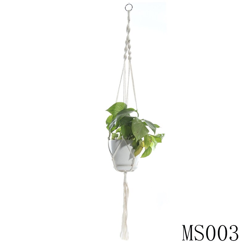 Macrame Plant Hanger Hanging Planter Wall Art Boho Home Decor 41 Inches Decorative Flower Pot Holder Boho Bohemian Home: MS003