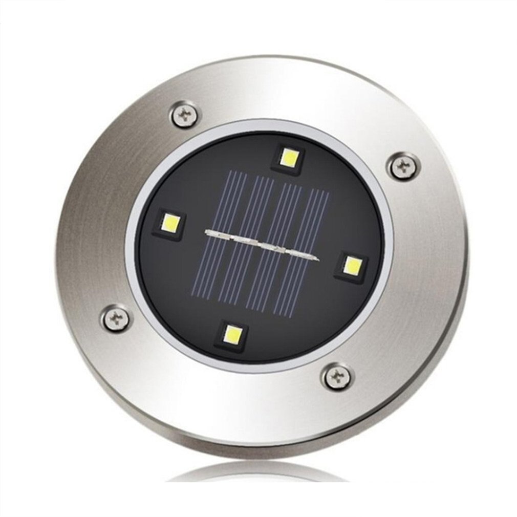 Foco solar de suelo para exteriores, iluminación LED empotrable de suelo para jardines y caminos con luz blanca cálida