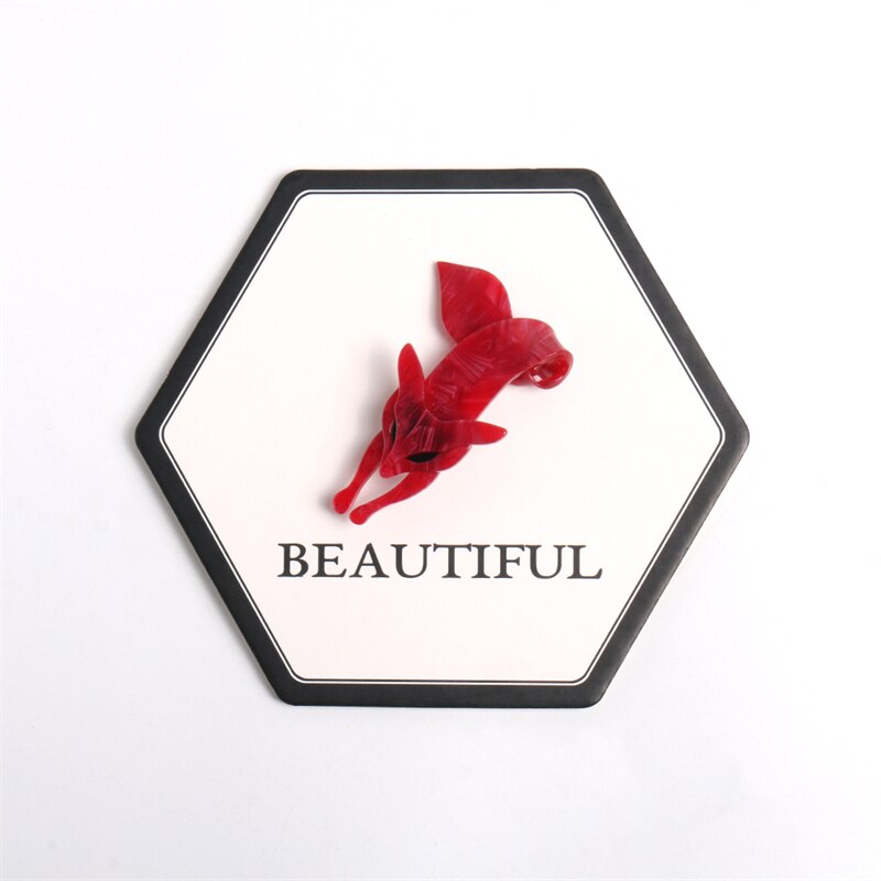 NYN 16 Colors Funny Acrylic Fox Brooches for Women Men Girls Kids Most Popular Animal Party Birthday Year Jewelry: NYNb035-7