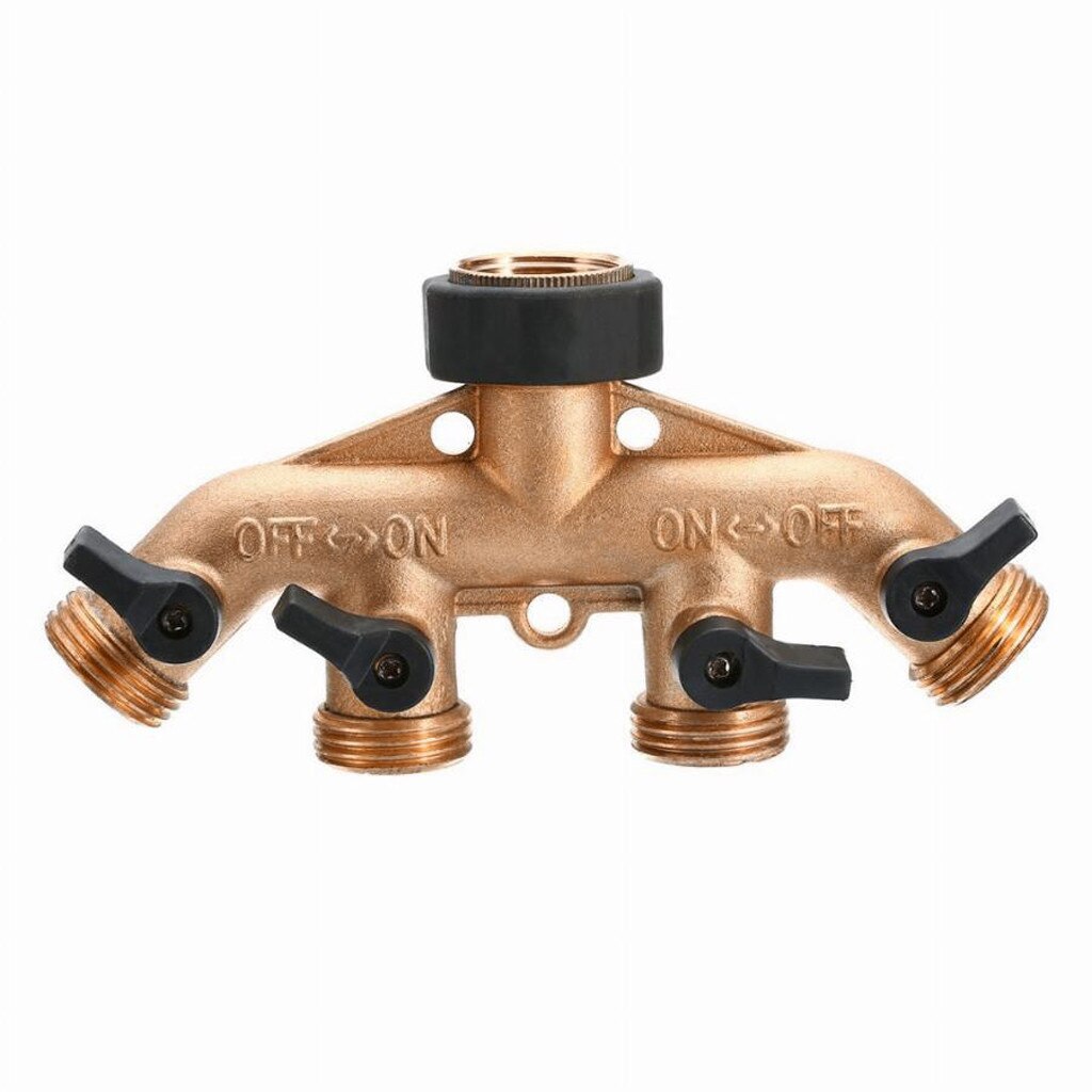 Garden Hose Splitter 4 Way Tap Hose Connectors Water Distributor Switch Valve: American Standard 