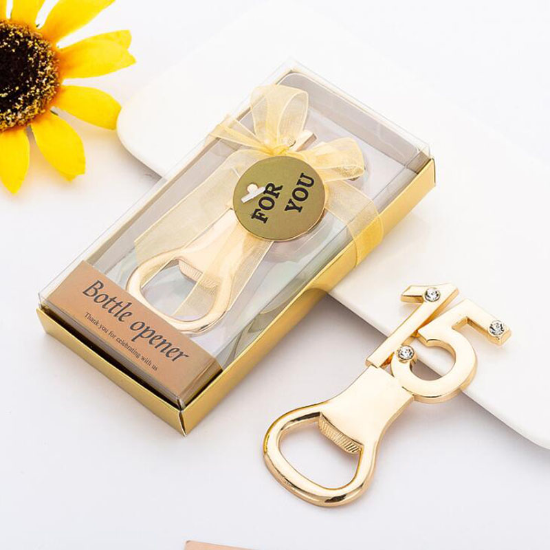 10pcs/lot Wedding Anniversary Party Favors Adult Ceremony Guest Giveaways Birthday Bottle Opener For Party: 15