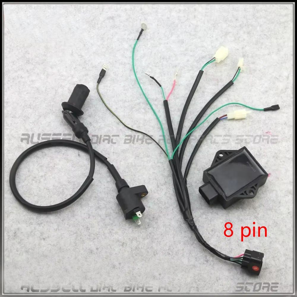 8 Pin CDI Unit Plug Kick Starter Wiring Wire Harness Loom Cable for Lifan 140cc 150CC 160cc ZS155cc W150 Engine Dirt Pit Bike