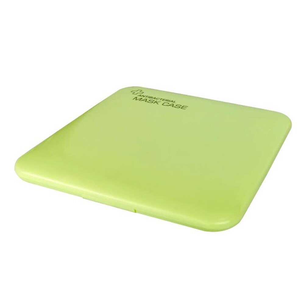 1pcs Mask Storage Box PP Silver Ion Disinfection Portable Mask Holder Organizer Face Masks Container Dustproof Mask Case: Green