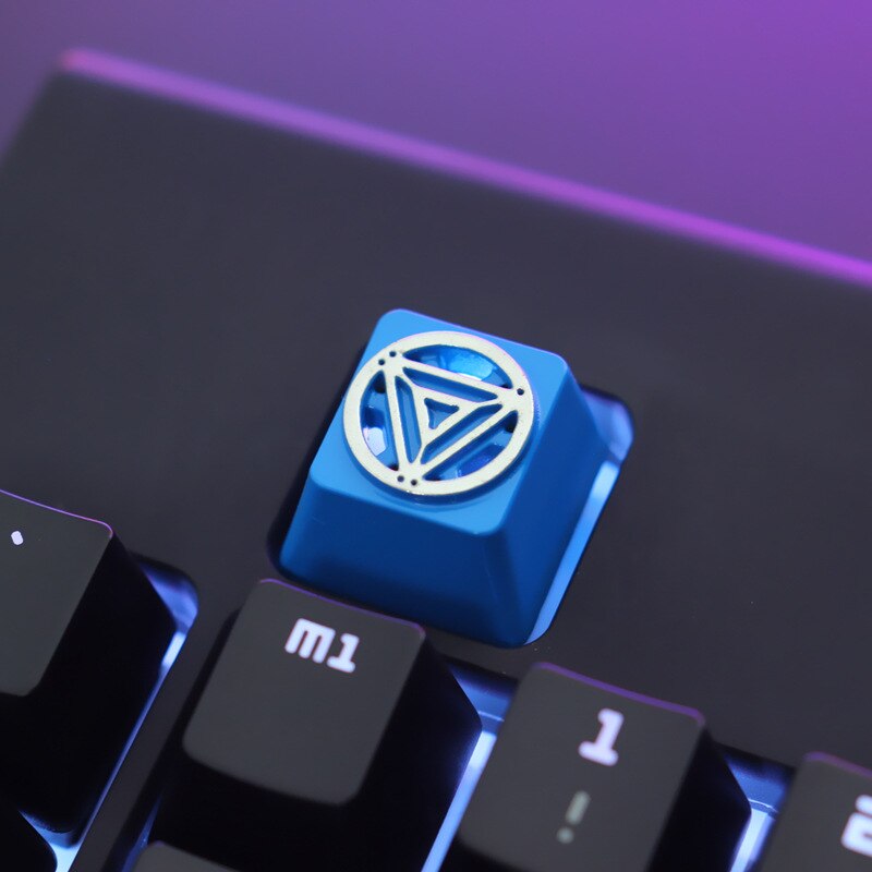 ESC Keycap Custom Aluminum Alloy Keycaps for Mechanical Keyboard CS DVA FATE R4 Height Stereoscopic: Arc Reactor