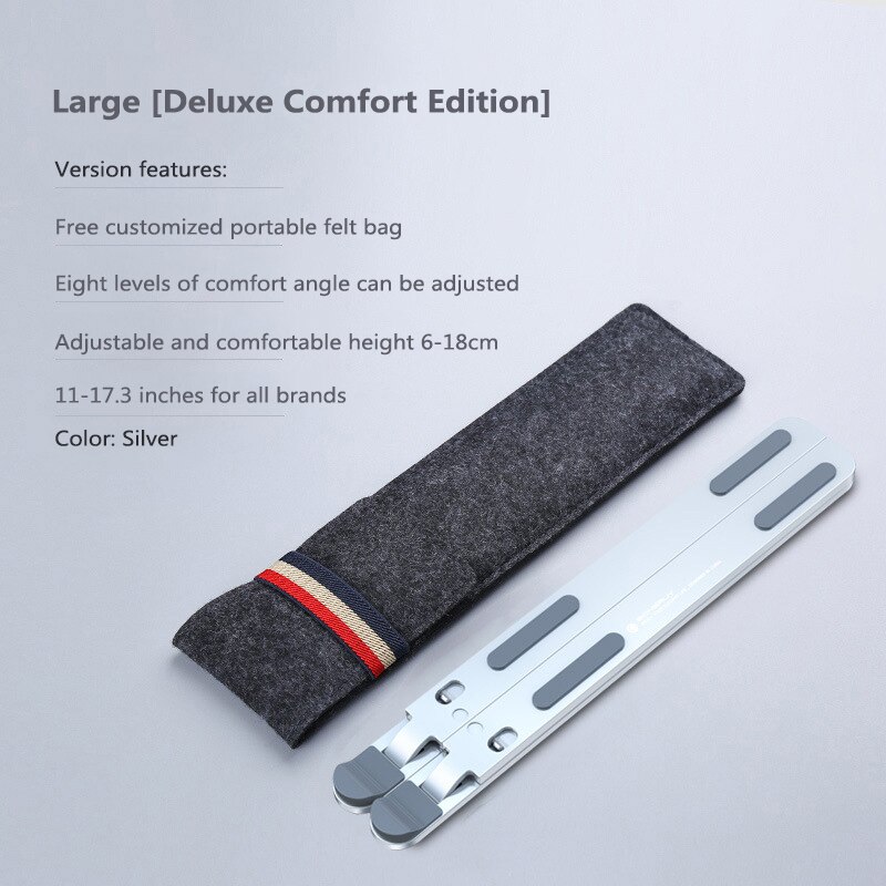 Portable Laptop Stand Aluminium Foldable Macbook Pro Support Adjustable Notebook Holder Tablet Base For PC Computer Accessories: 02